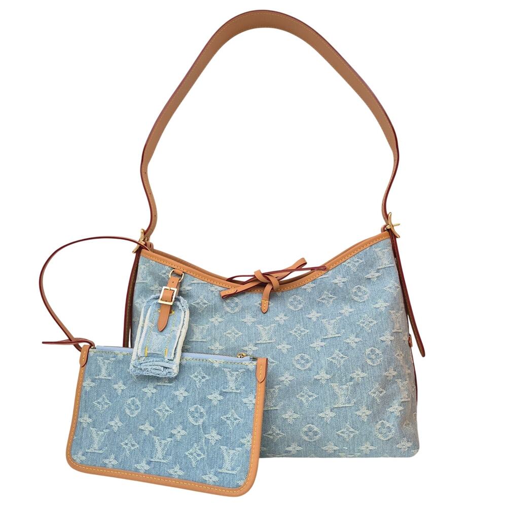 Louis Vuitton Monogram Denim CarryAll PM Sky Blue